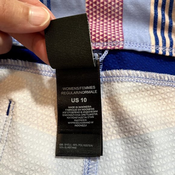 The North Face Women's Regular Striped Board Shorts Back Pocket Size 10 - Picture 4 of 10